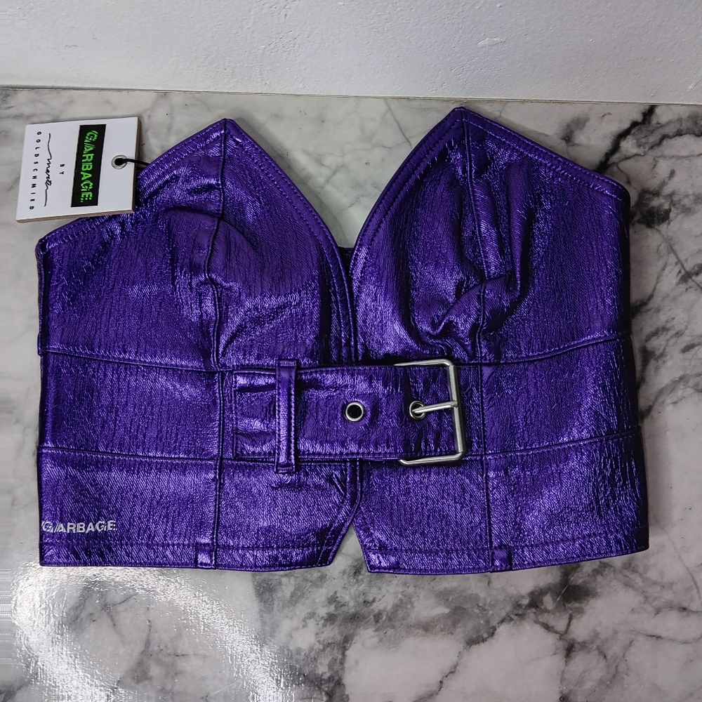 Purple Metallic Top Size Small Music Festival